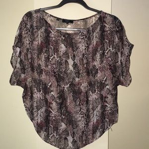 Guess sheer snakeskin blouse. Size extra small